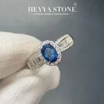 Vintage Natural sapphire Ring For Women Copper Simple Fine Jewelry Stone Gemstone Classic Style
