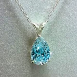 Water Drop Lab Aquamarine Zircon Pendant 925 Sterling silver Wedding Pendants Necklace For Women Charm Party Choker Jewelry Gift - Image 2
