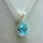 Water Drop Lab Aquamarine Zircon Pendant 925 Sterling silver Wedding Pendants Necklace For Women Charm Party Choker Jewelry Gift