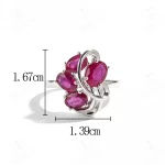 S925 silver Light Luxury Design Natural Filled Ruby Ring elegant for women fine jewelry Anniversary & Engagement gift - Image 5