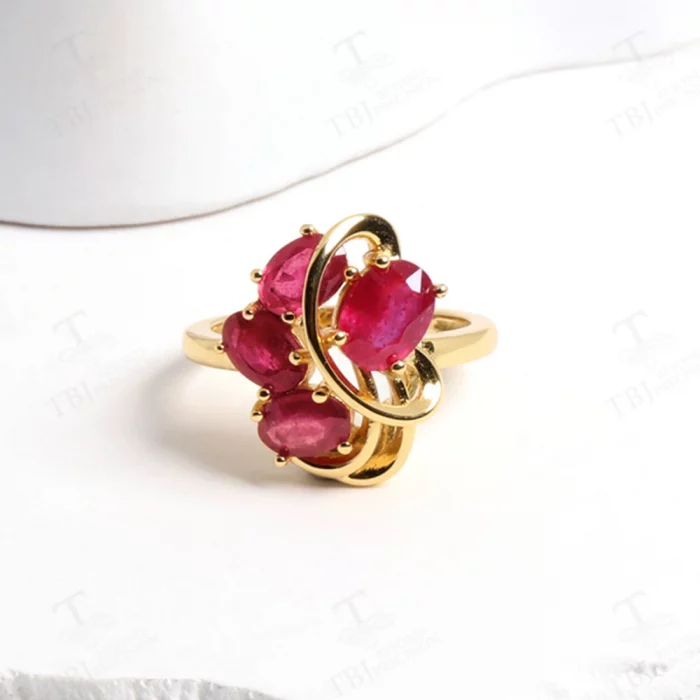 S925 silver Light Luxury Design Natural Filled Ruby Ring elegant for women fine jewelry Anniversary & Engagement gift - Image 3
