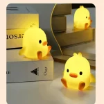 Cartoon Sleep Night Lamp Animal Cartoon Duck Chicken Led For Soft Light Night Kids Room Bedside Home Decoration Ambient Light - Image 7