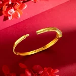 Yellow Golden Colored Snake Opening Bracelet for Women Simple Gold Bracelets Bangles Fine Jewelry Mother Girlfriend Gifts - Image 5