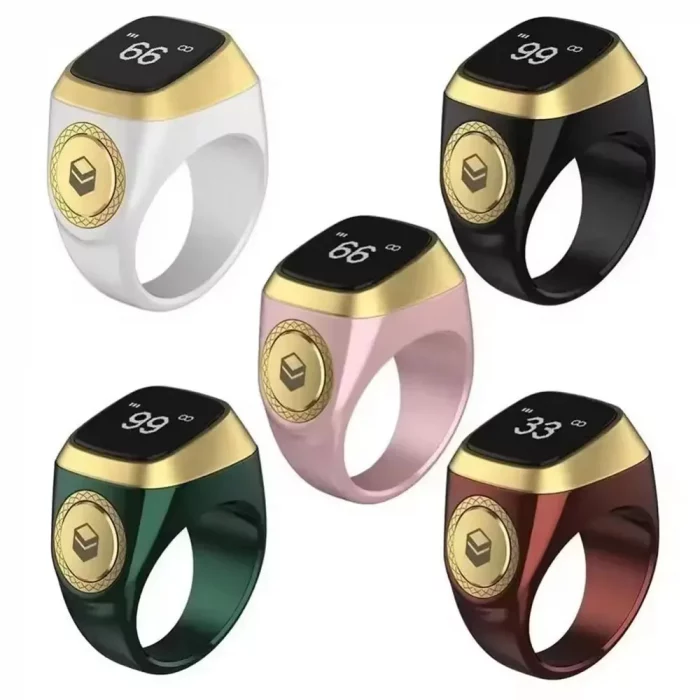 Qibla Smart Tasbih Tally Digital Counter for Muslims Tasbeeh Zikr Ring 5 Prayer Time Vibration Reminder Subhah Masbahah Misbaha - Image 2