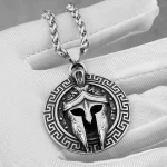 Viking Spartan Warrior Mask Necklace Stainless Steel Men Hip Hop Punk Amulet Pendant Necklace Vintage Warrior Jewelry Wholesale - Image 5