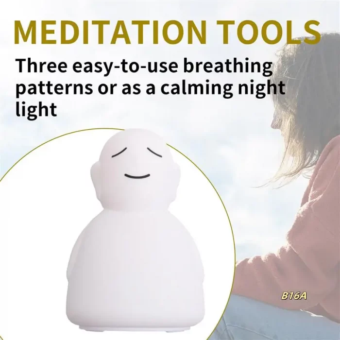 Breathing Buddha Guided Visual Meditation Tool Slow Your Breathing Calm Your Mind For Stress & Anxiety Relief Yoga Lamp - Image 2