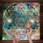 Colorful Abstract Geometry Tarot Tablecloth Altar Cloth Tarot Spread Cloth Card Pad Witchcraft Astrology Oracle Tarot Mat - Image 6