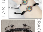 Handmade 6mm Natural Stone Braided Bracelet for Women Men Charn Flower Phantoscope Bangles Malachite Onyx Beads Bracelet Jewelry