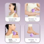 Electric Adsorption Type Massager Ball 2 Adjustable Temperature Vibrate Silicone Massage Cone Trigger Point Ergonomic - Image 6