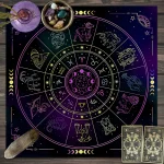 1pc Tarot card tablecloth, mysterious rune astrology altar cloth, witchcraft cabin decoration tablecloth, card game tablecloth - Image 4