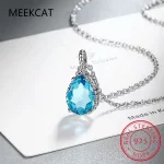 1.4ct Natural Peridot 925 Sterling Silver Pendant Necklace for Women Green Gemstone Anniversary Gift 45cm Link Chain