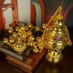 HTISOK Orthodox Church Incense Christian Hanging Incense Burner with Chain Mass Prayer Easter Orthodox Church Incense Burner - Image 3