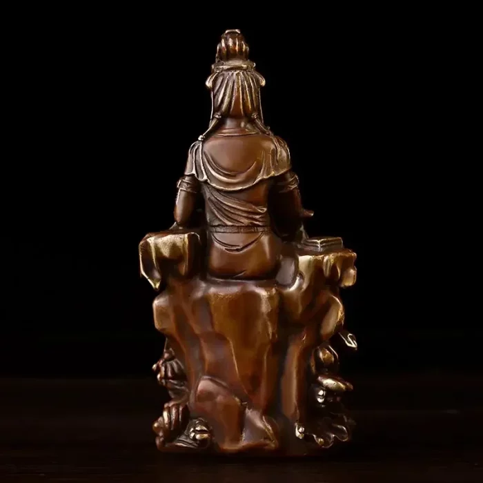 Feng Shui Copper Lucky Guanyin Ornaments Home Office Small Offering Buddha Statue Bodhisattva Decor - Image 6