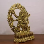Copper Six-armed Maha Gala Daiheitian God of Fortune Statue Buddha Statue Offering Ornaments - Image 4