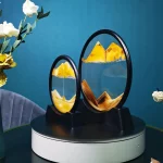 12 Inch 3D Moving Sand Art Picture Round Glass Ocean Sandscape Hourglass Quicksand Craft Flowing Sand Painting Home Decor - Image 2