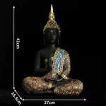 Large Buddha Statue Thailand Buda Buddha Sculpture Green Resin Handmade Buddhism Hindu Fengshui Figurine Meditation Home Decor - Image 7