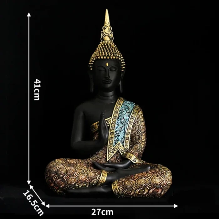 Large Buddha Statue Thailand Buda Buddha Sculpture Green Resin Handmade Buddhism Hindu Fengshui Figurine Meditation Home Decor - Image 7