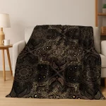Rainbow Mandala Flower Chakras Yoga Bohemia Art Flannel Blanket,Cozy Soft Throw Blanket for Home Bedroom Bed Sofa Cover Kid Gift - Image 7