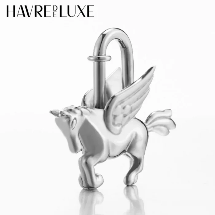 Bag Pendant For Birkin Kelly Bag Pegasus Lock Charm All-steel Animal Metal Lock Bag Pendant High-end Charm Necklace - Image 3