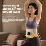 2025 EMS micro-current pulse massager waist and abdomen hot compress belt sports sweat home heating waist massage instrument - Image 4