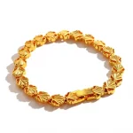 Luxury 24K 9999 Pure Gold Women's Shell Bracelet Watch Buckle Bracelet - Image 6