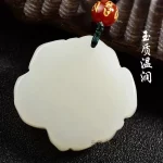 Natural Green Hand-carved Rose Flower Jade Pendant Fashion Boutique Jewelry Men and Women Necklace Gift Accessories - Image 5