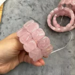 AA Quality Rose Quartz Stone Beads Bracelet Natural Gemstone Charming Bangle Fine Jewelry for Woman for Gift Wholesale ! - Image 7
