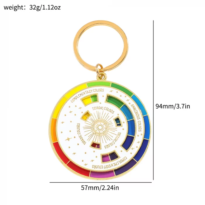 Color Wheel Keyring for Painters, Interactive Keychain, Art Keychains, Gifts - Image 9