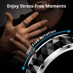 2024 COLMI R11 Smart Ring, Fidget Spinner Anxiety Relieve Ring with Charging Case for Men, Health Sleep Monitor, 5ATM Waterproof - Image 3