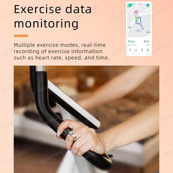 New Color Enamel Craftsmanship Smart Ring Women Sleep Monitoring Blood Oxygen Monitoring Blood Pressure Multi-sport Modes Ring - Image 4