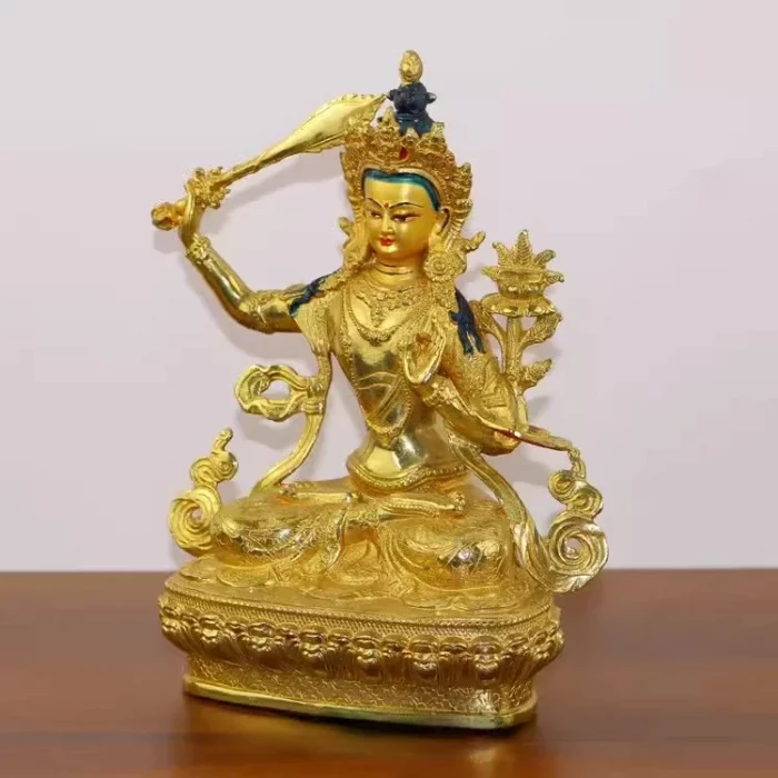 feng shui Copper Tibetan Tantric Manjushri Buddha Statue, Home Living Decor - Image 6