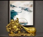 Lucky Copper Big Belly Laughing Buddha Maitreya Buddha Statue Ornament Opening Gift - Image 2