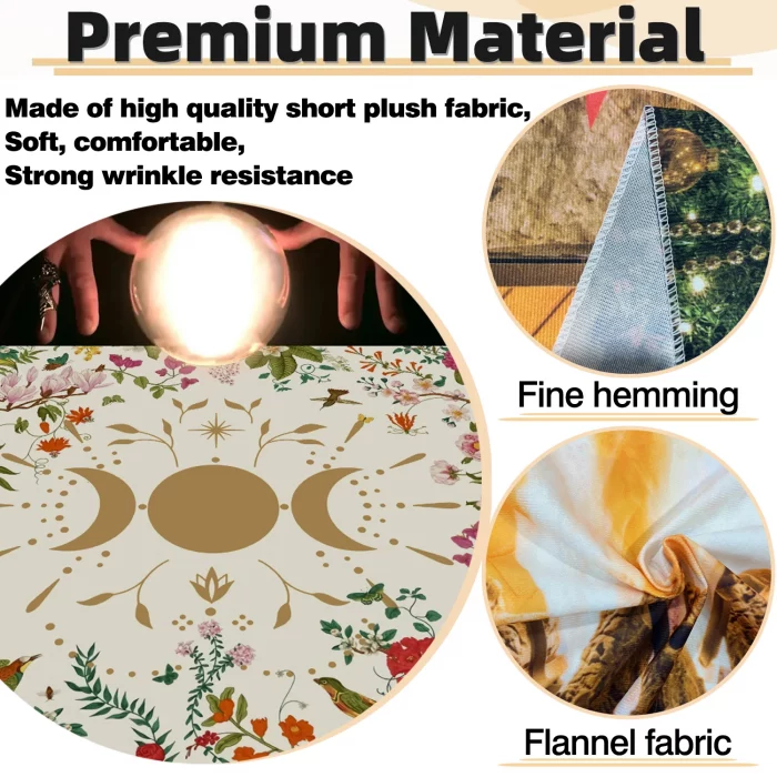 1pc Tarot card tablecloth, witch magic astrology altar decoration tablecloth, card game card push decoration tablecloth - Image 7