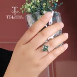 Light Luxury 925 sterling silver women's ring real gemstone natural oval Emerald fine jewelr for daily wear or Anniversary gifts - Image 6