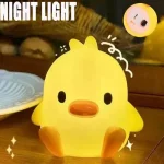 Cartoon Sleep Night Lamp Animal Cartoon Duck Chicken Led For Soft Light Night Kids Room Bedside Home Decoration Ambient Light