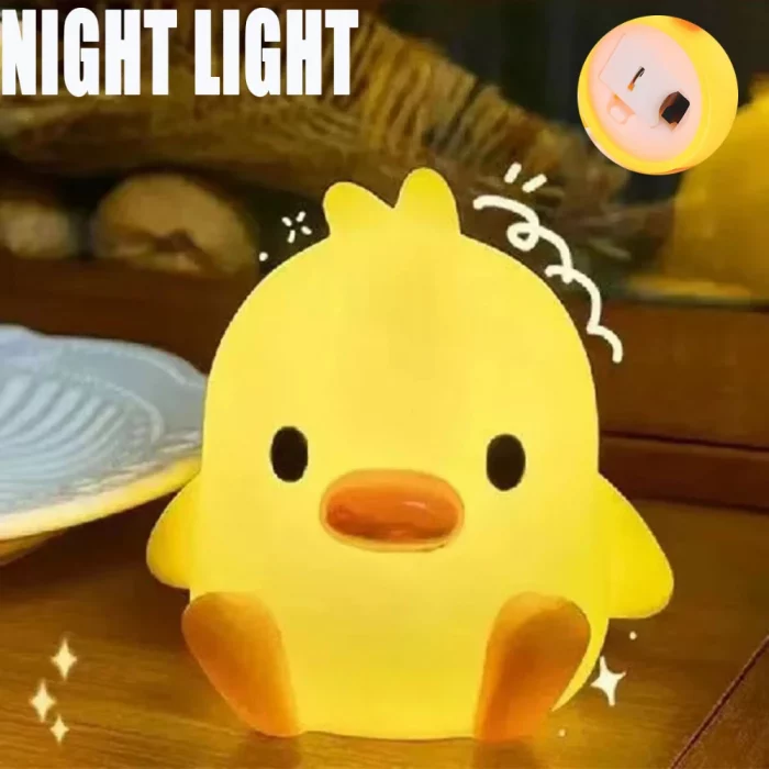 Cartoon Sleep Night Lamp Animal Cartoon Duck Chicken Led For Soft Light Night Kids Room Bedside Home Decoration Ambient Light - Image 2