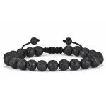 3 Style 8mm Natural Tiger Eyes Lava Rock Protection HANDMADE Bracelet Men's Gift - Image 6