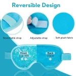Gel Eye Mask Reusable Beads for Hot & Cold Therapy Soothing Relaxing Beauty Gel Eye Mask Sleeping Ice Goggles Sleeping Mask - Image 3