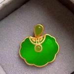 Vintage White Hetian Jade Elephant Pendant 18K Gold Plated Chain Necklace Stainless Steel Sapphire Choker Jewelry for Women - Image 7