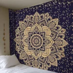150cm Mandala Print Tapestry Wall Hanging Carpet Throw Yoga Beach Mat Blanket Large Sleeping Pad Wall Art Tapestry Decorations - Image 5