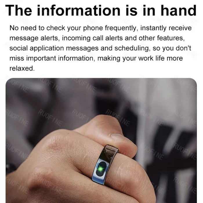Qring Smart Ring R08 Women's Men Remote Control Electronic Monitor Body Temperature Sleep Tracker Fitness For Iphone IOS 2025 - Image 3