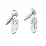 Fashion Classic Feather Design Charms 925 Sterling Silver Men Women Jewelry Accessories DIY Earrings Necklace Pendant Materials - Image 7