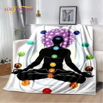 Rainbow 7 Chakra Mandala Bohemia Soft Plush Blanket,Flannel Blanket Throw Blanket for Living Room Bedroom Bed Sofa Picnic Cover - Image 7