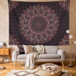 Mandala Tapestry Indian Bohemian Psychedelic Background Cloth Home Decoration Room Living Room Wall Hanging Cloth - Image 3