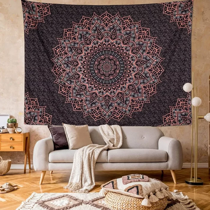 Mandala Tapestry Indian Bohemian Psychedelic Background Cloth Home Decoration Room Living Room Wall Hanging Cloth - Image 3