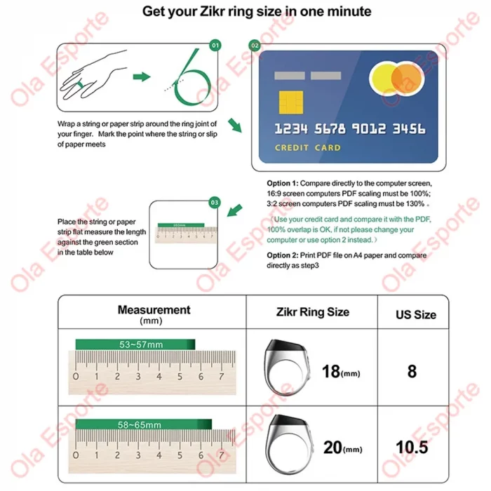 Qibla Smart Tasbih Tally Digital Counter for Muslims Tasbeeh Zikr Ring 5 Prayer Time Vibration Reminder Subhah Masbahah Misbaha - Image 3