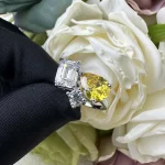 Wong Rain 100% 925 Sterling Silver Lab Sapphire Aquamarine Citrine Gemstone Ring For Women Engagement Fine Jewelry Wholesale - Image 7