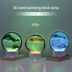 Quicksand Table Lamp Internet Red Hourglass Decompression Ornament 3D Three-dimensional Sand Painting Water Painting Colorful - Image 2