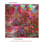 Colorful Abstract Geometry Tarot Tablecloth Altar Cloth Tarot Spread Cloth Card Pad Witchcraft Astrology Oracle Tarot Mat - Image 4