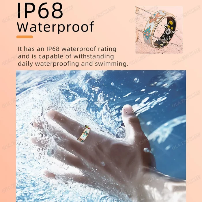 New Color Enamel Craftsmanship Smart Ring Women Sleep Monitoring Blood Oxygen Monitoring Blood Pressure Multi-sport Modes Ring - Image 5